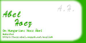 abel hocz business card